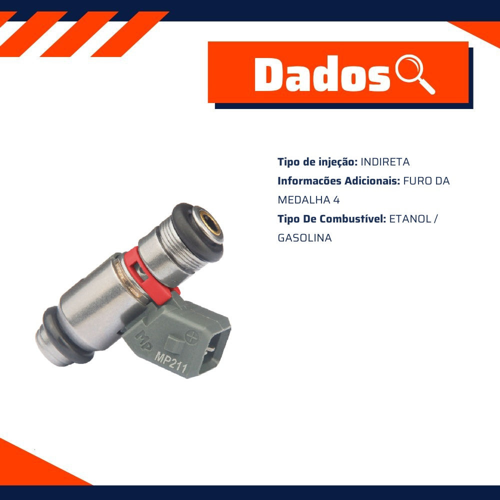 Bico Injetor Flex para Ford Ka - Multpoint - MP211 - (2)