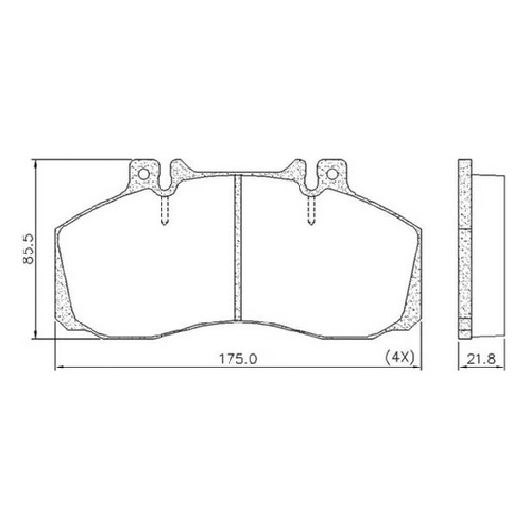 Pastilha de Freio Dianteira - LONAFLEX - P-104 - (2)