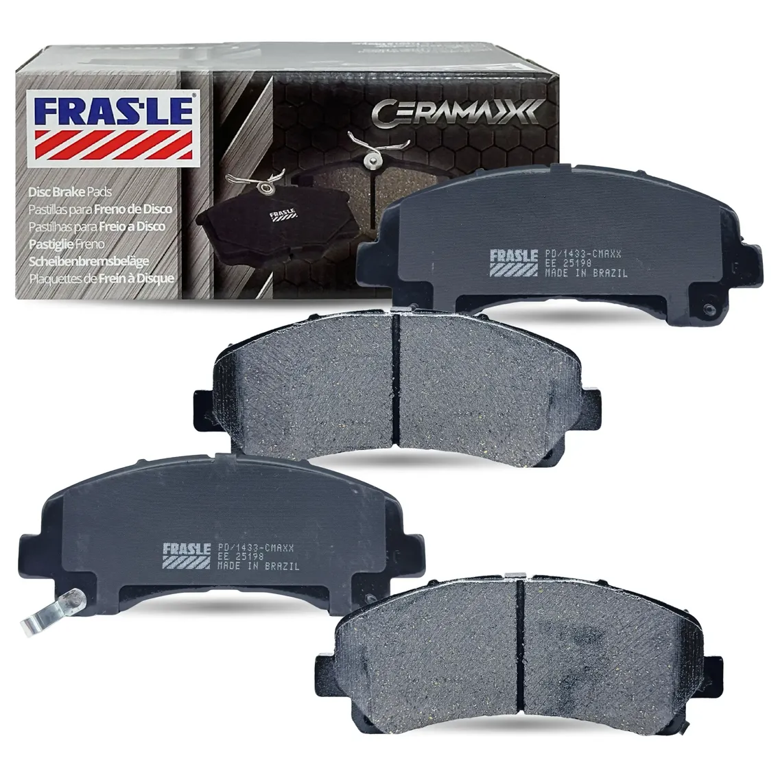 Pastilhas de Freio Dianteira para Chevrolet S10 e Trailblazer - Fras-le - PD/1433-CMAXX - (1)