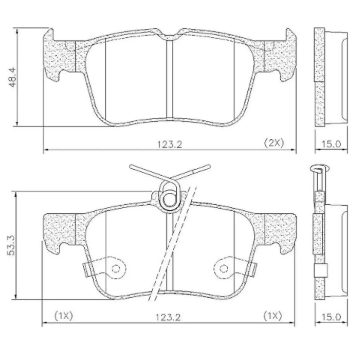 Pastilha de Freio Traseira para Ford Fusion - Fras-le - PD/1513-CMAXX - (6)