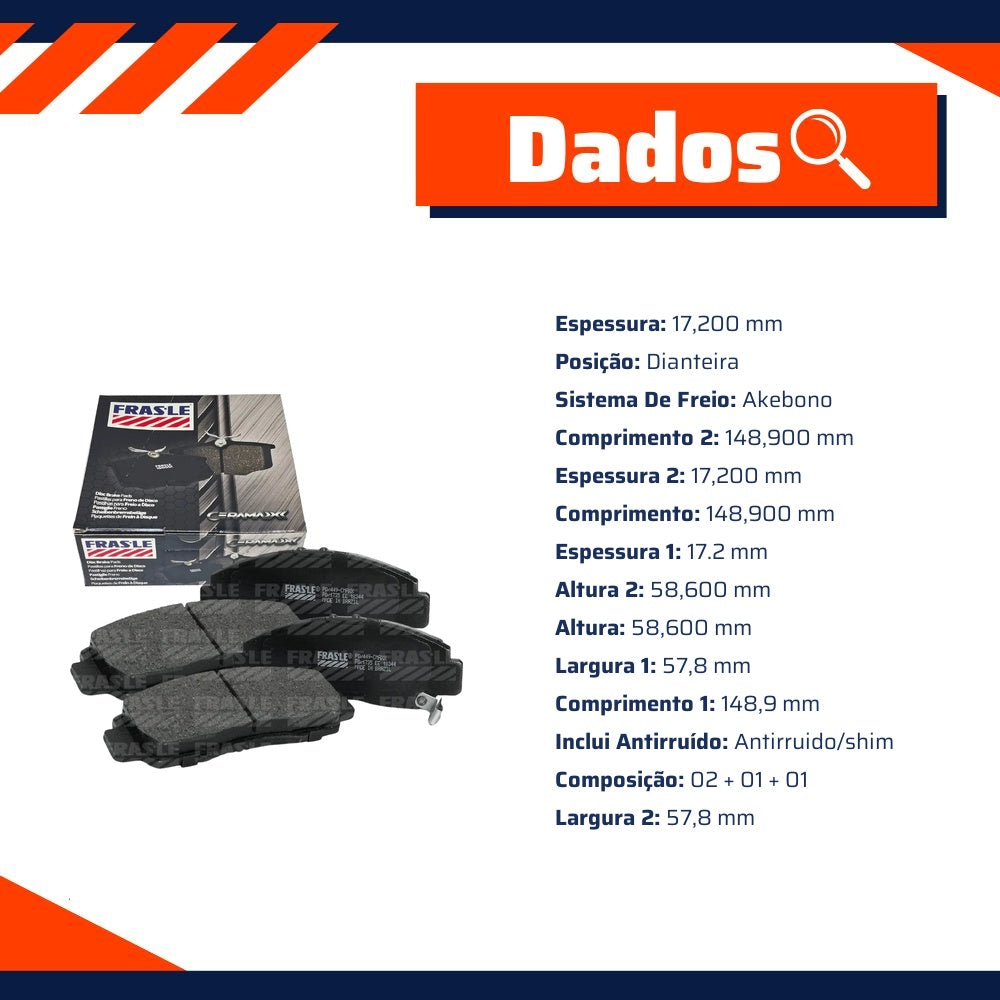 Pastilha de Freio Dianteira Cerâmica - Fras-le - PD/449-CMAXX - (3)