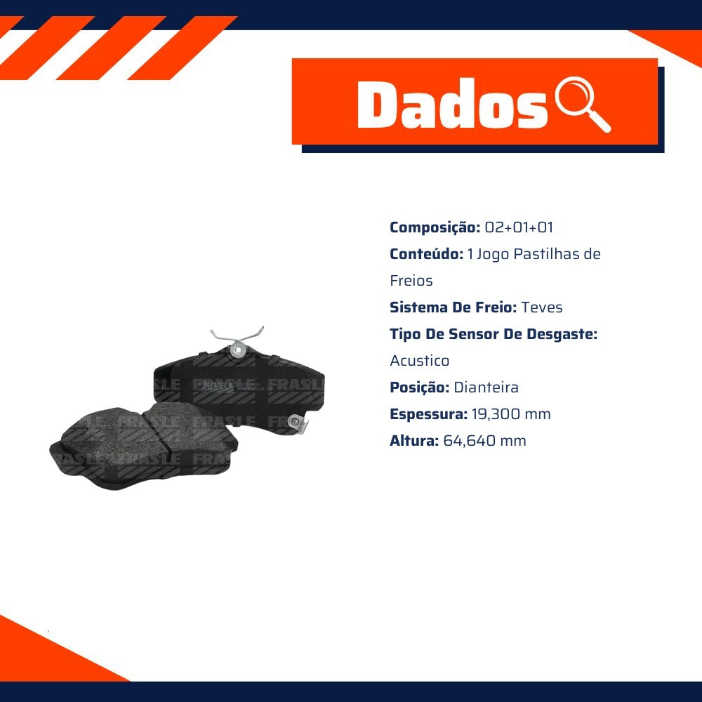 Pastilha de Freio Dianteira para Chrysler PT Cruiser - Fras-le - PD/531 - (6)