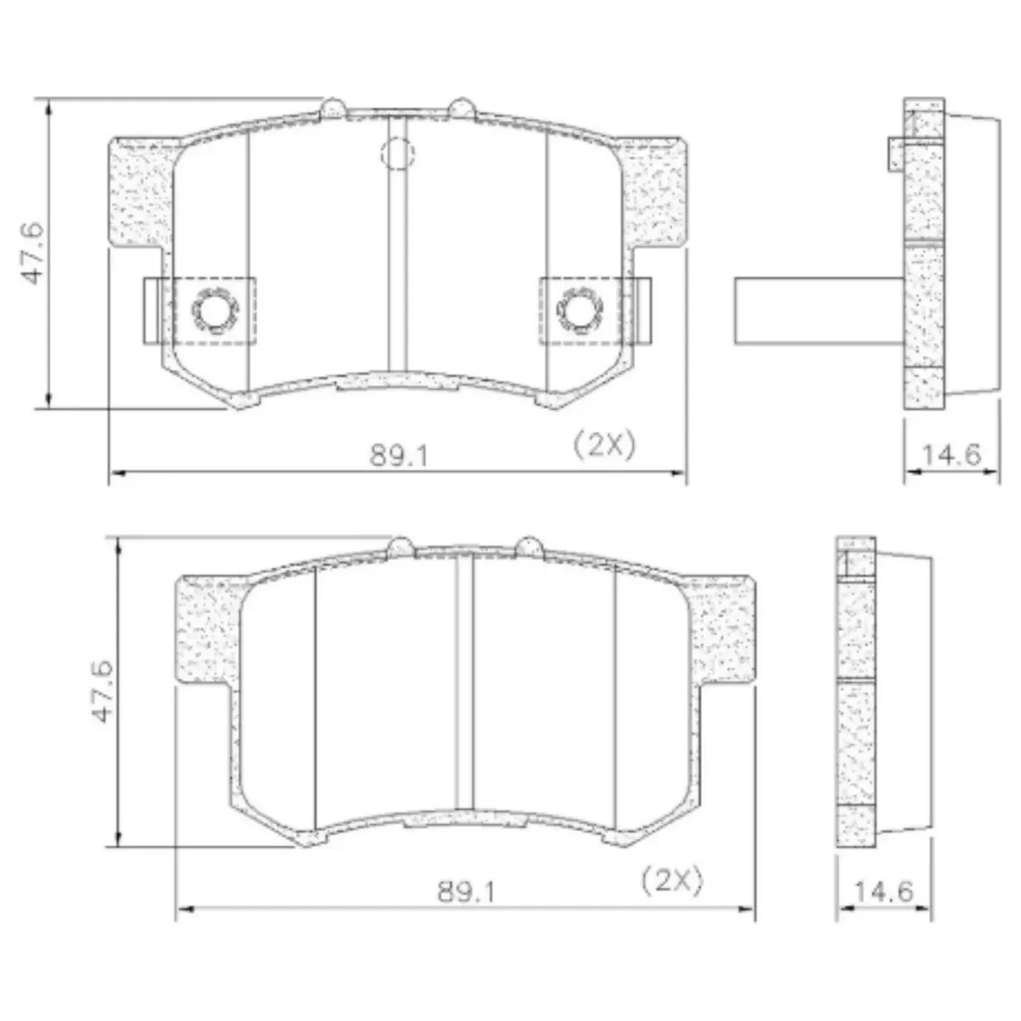 Pastilha de Freio Traseira para Honda Civic - Fras-le - PD/554-CMAXX - (6)