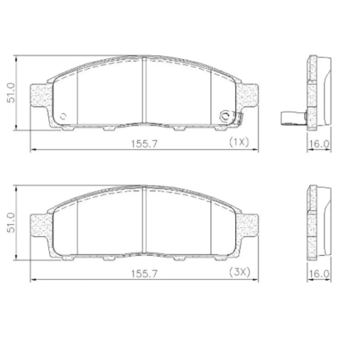Pastilha de Freio Dianteira para Mitsubishi L200 e Pajero Dakar - Fras-le - PD/771-CMAXX - (7)