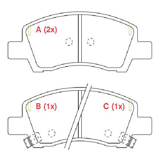 Pastilha de Freio Dianteira - WILLTEC - PW1055 - (1)