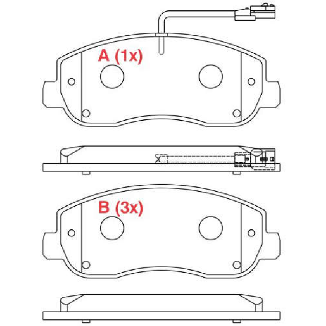 Pastilha de Freio Dianteira - WILLTEC - PW188 - (1)