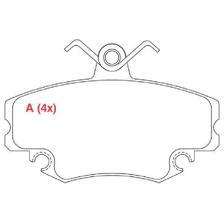 Pastilha de Freio Dianteira - WILLTEC - PW338 - (1)