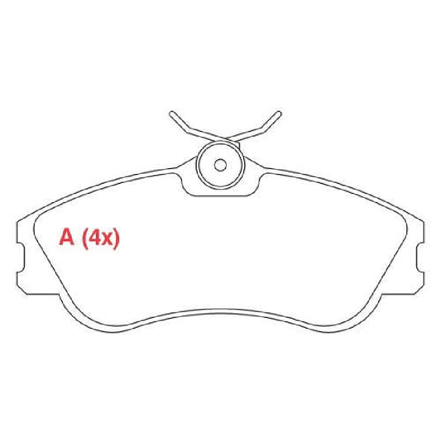 Pastilha de Freio Dianteira - WILLTEC - PW411 - (1)