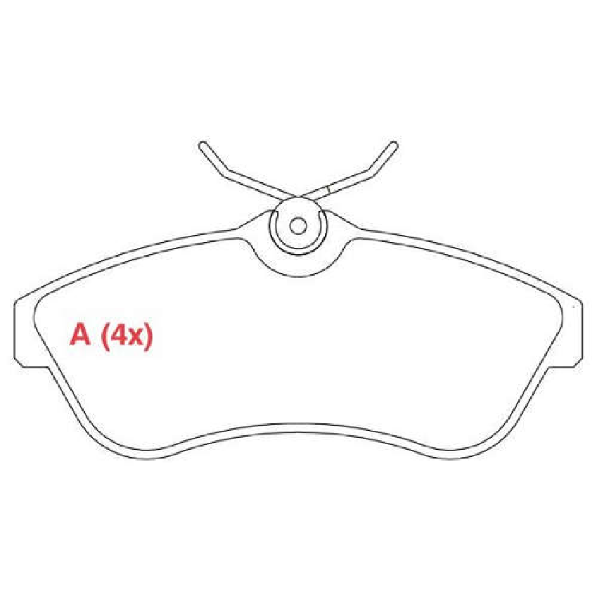 Pastilha de Freio Dianteira - WILLTEC - PW508 - (1)
