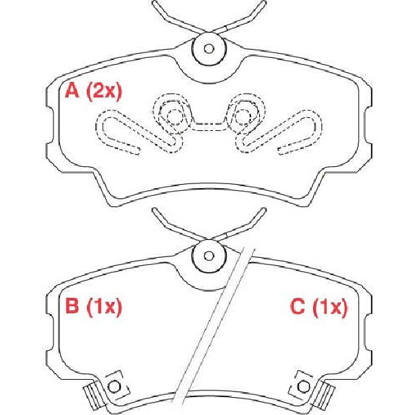 Pastilha de Freio Dianteira - WILLTEC - PW71 - (1)