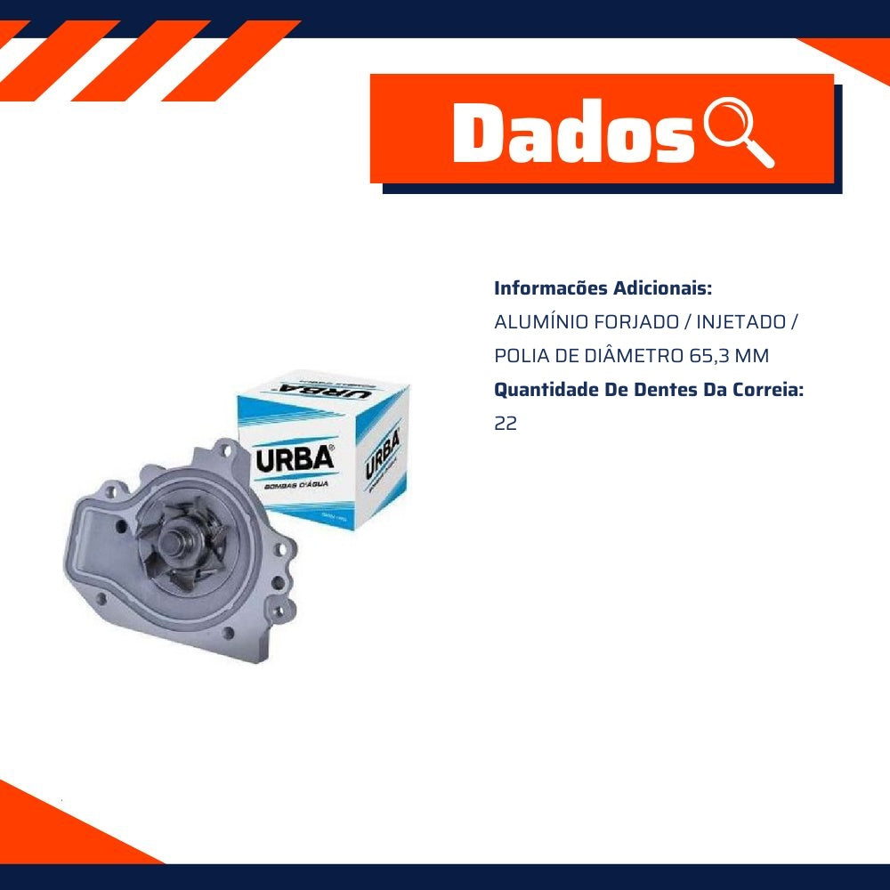 Bomba D'Água para Honda Civic - Urba - UB0603 - (2)