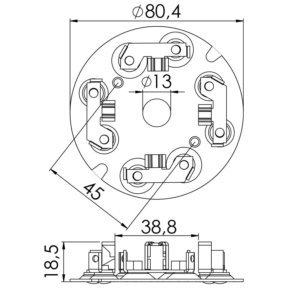 Porta Escovas para Motor de Partida com 4 Escovas - Unifap - 1.107/4 - (3)