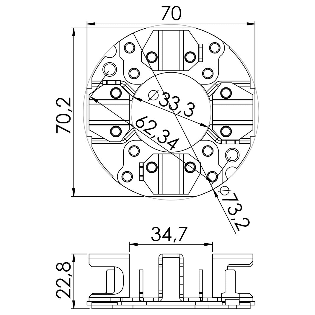 Porta Escovas para Motor de Partida com 4 Escovas - Unifap - 1.144/4 - (3)