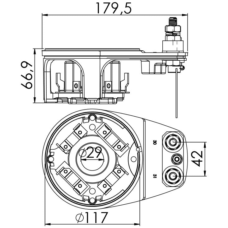 Porta Escovas para Motor de Partida com 4 Escovas - Unifap - 1.166 - (3)