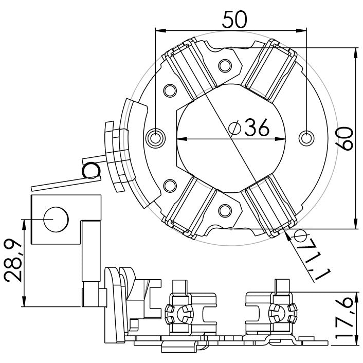 Porta Escovas para Motor de Partida com 4 Escovas - Unifap - 1.300/4 - (3)
