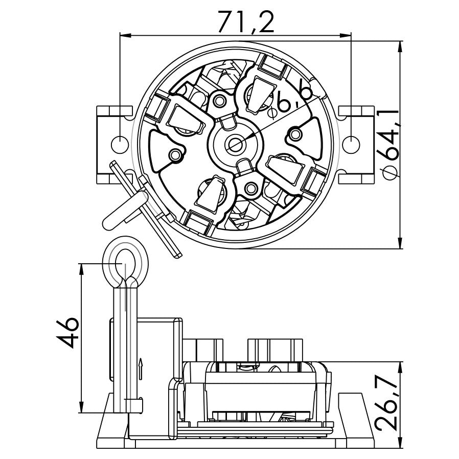 Porta Escovas para Motor de Partida com 4 Escovas - Unifap - 1.303/4 - (3)