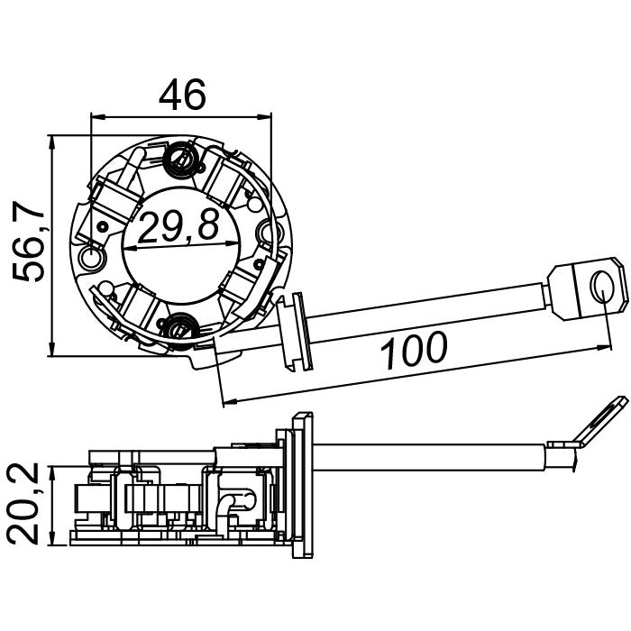 Porta Escovas para Motor de Partida com 4 Escovas - Unifap - 1.308/4 - (3)