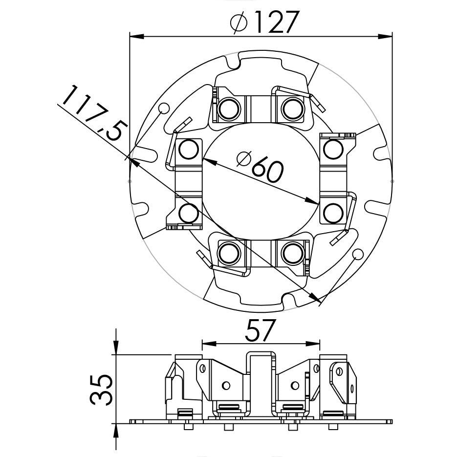 Porta Escovas para Motor de Partida com 4 Escovas - Unifap - 1.185/4 - (3)