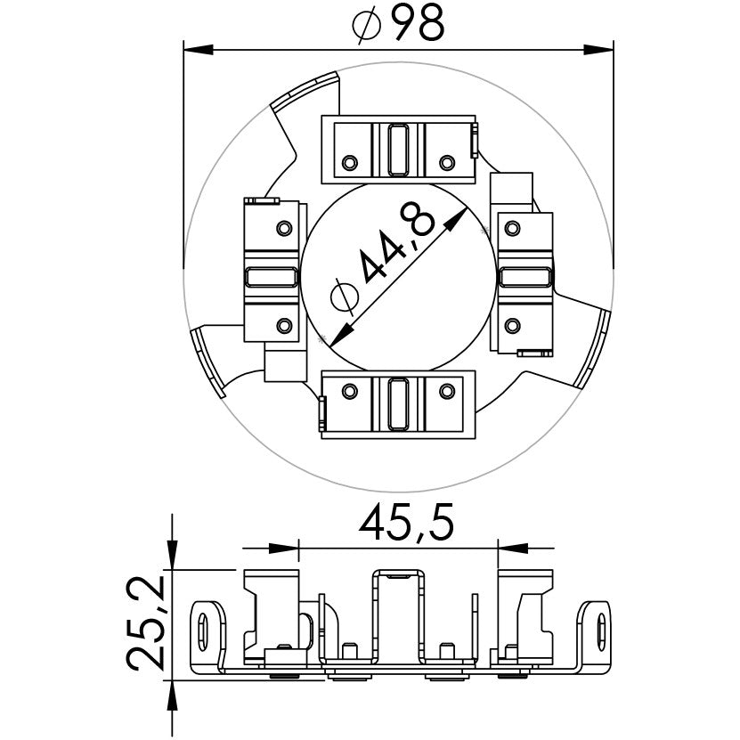 Porta Escovas para Motor de Partida com 4 Escovas - Unifap - 1.103/4 - (3)