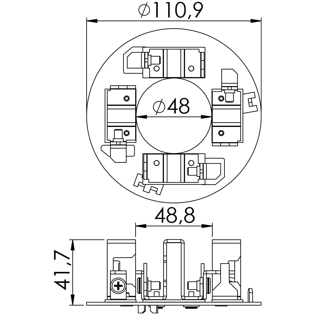 Porta Escovas para Motor de Partida com 4 Escovas - Unifap - 1.106/4 - (3)