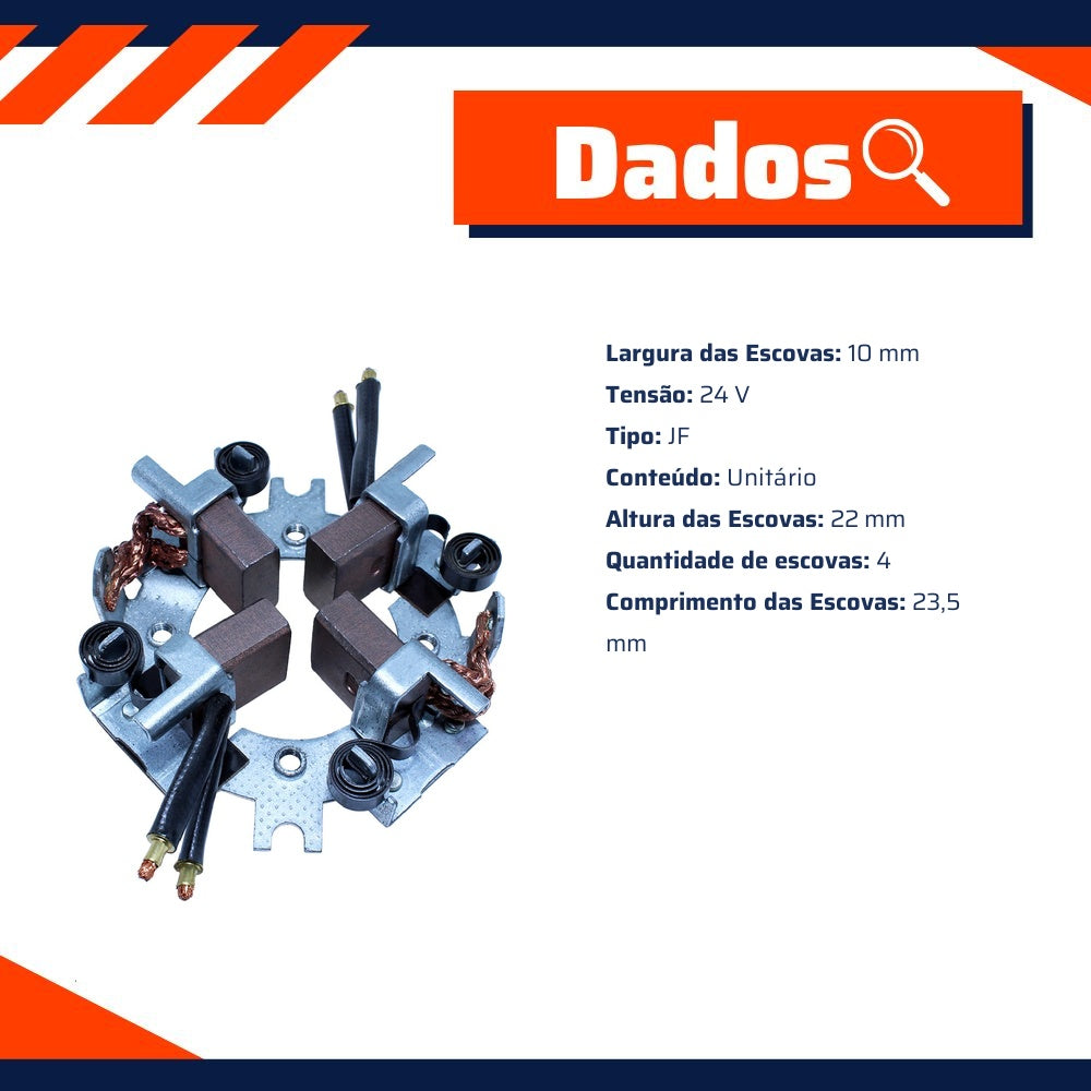 Porta Escovas para Motor de Partida com 4 Escovas - Unifap - 1.112/4 - (3)