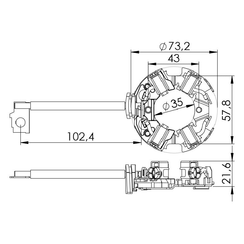 Porta Escovas para Motor de Partida com 4 Escovas - Unifap - 1.128/4 - (3)