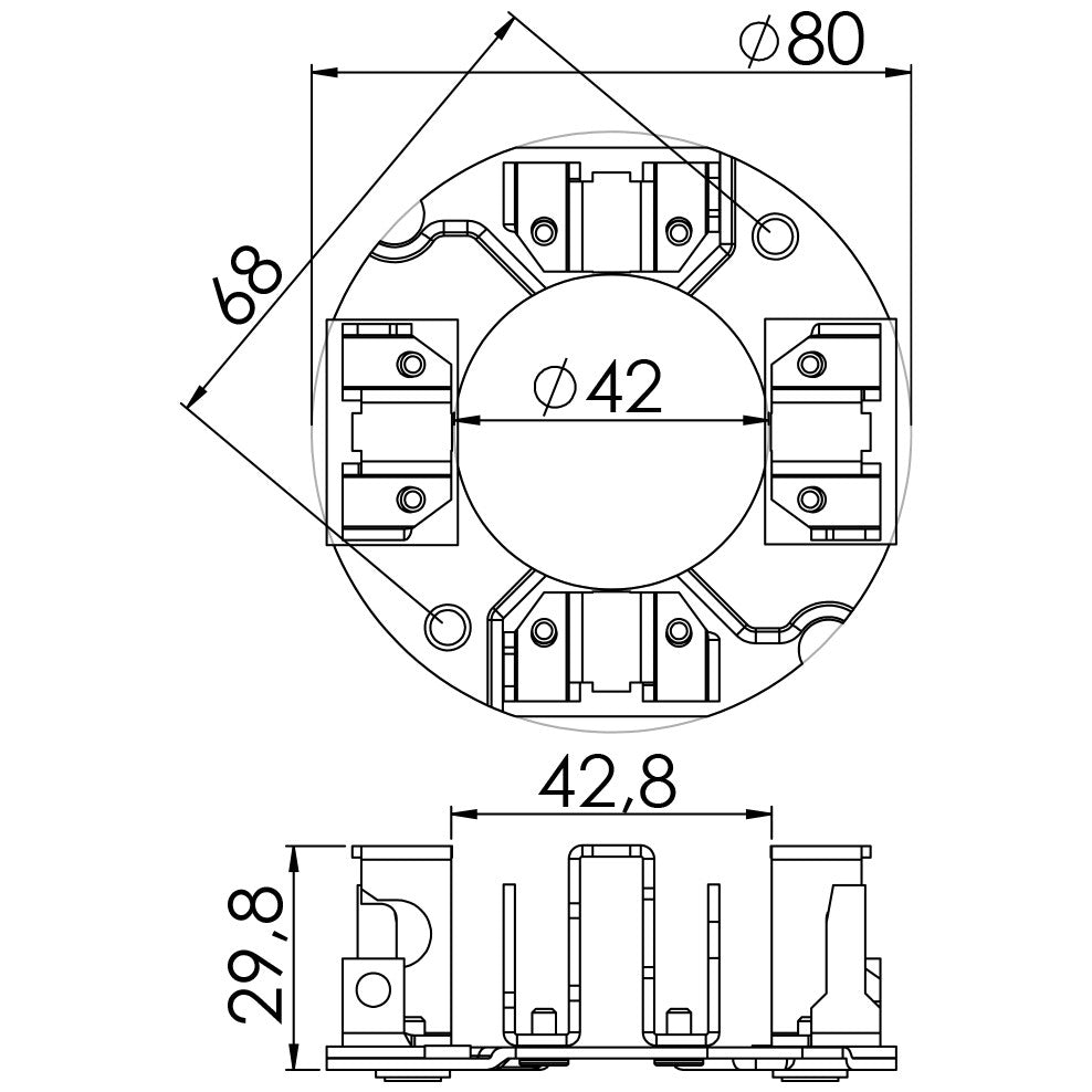 Porta Escovas para Motor de Partida com 4 Escovas - Unifap - 1.133/4 - (3)