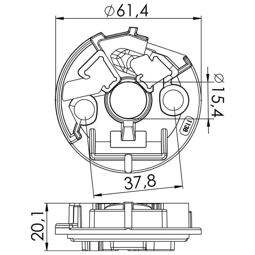 Porta Escovas para Motor de Partida com 2 Escovas - Unifap - 1.138/2 - (3)