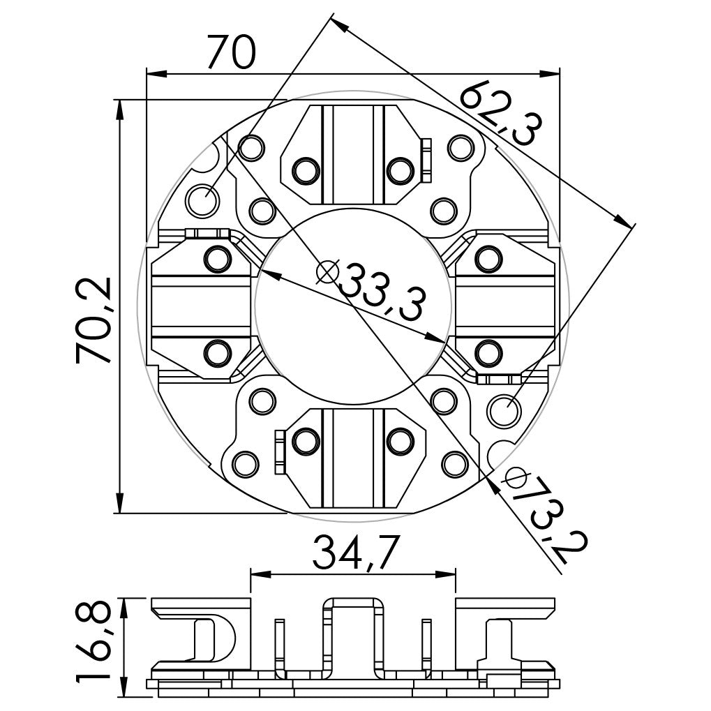 Porta Escovas para Motor de Partida com 4 Escovas - Unifap - 1.142/4 - (3)