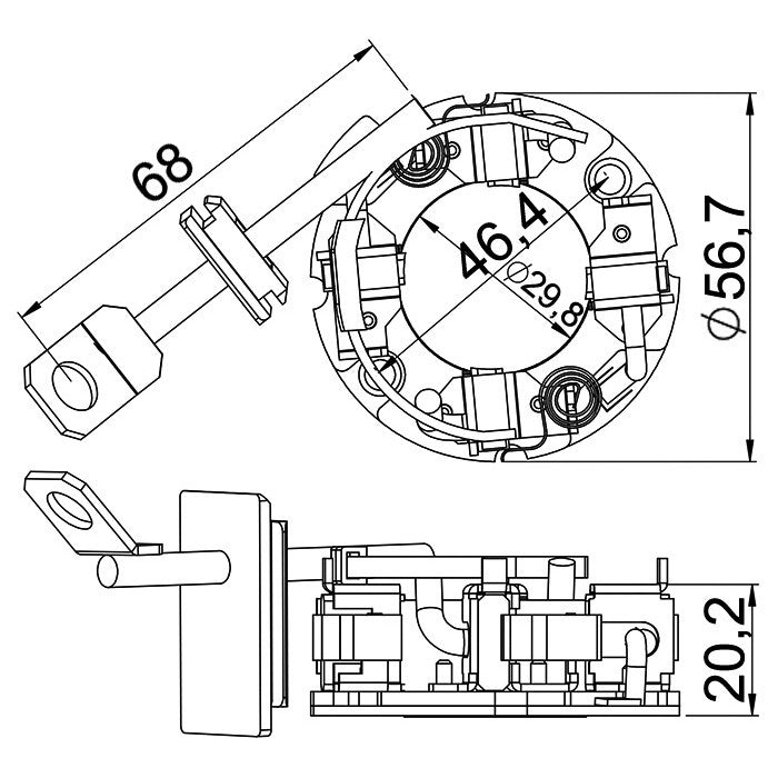 Porta Escovas para Motor de Partida com 4 Escovas - Unifap - 1.149/4 - (3)