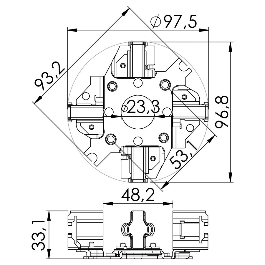 Porta Escovas para Motor de Partida com 4 Escovas - Unifap - 1.150/4 - (3)