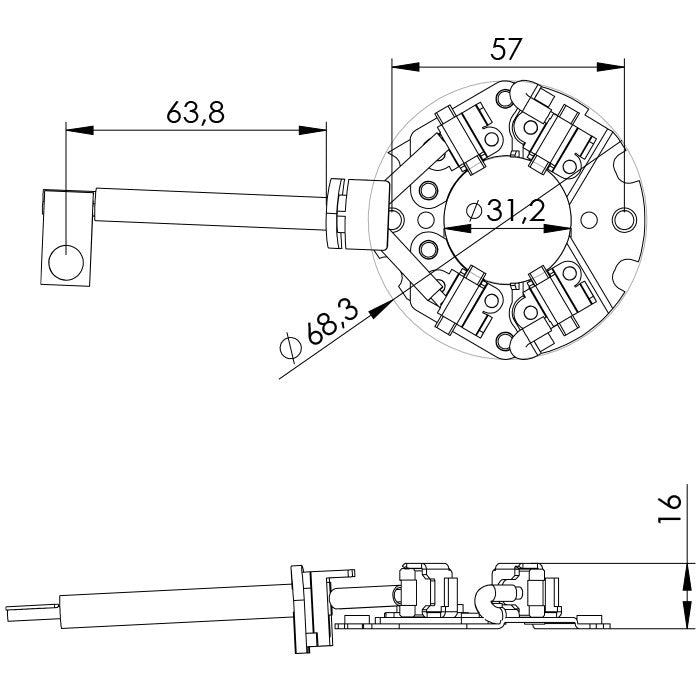 Porta Escovas para Motor de Partida com 4 Escovas - Unifap - 1.156/4 - (3)