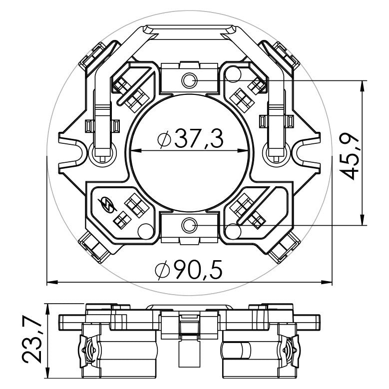 Porta Escovas para Motor de Partida com 4 Escovas - Unifap - 1.175/4 - (3)