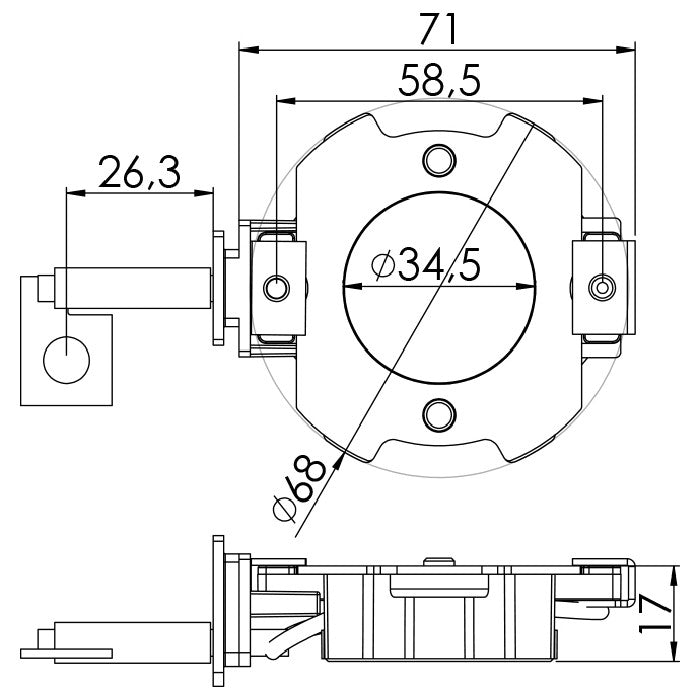 Porta Escovas para Motor de Partida com 4 Escovas - Unifap - 1.177/4 - (3)