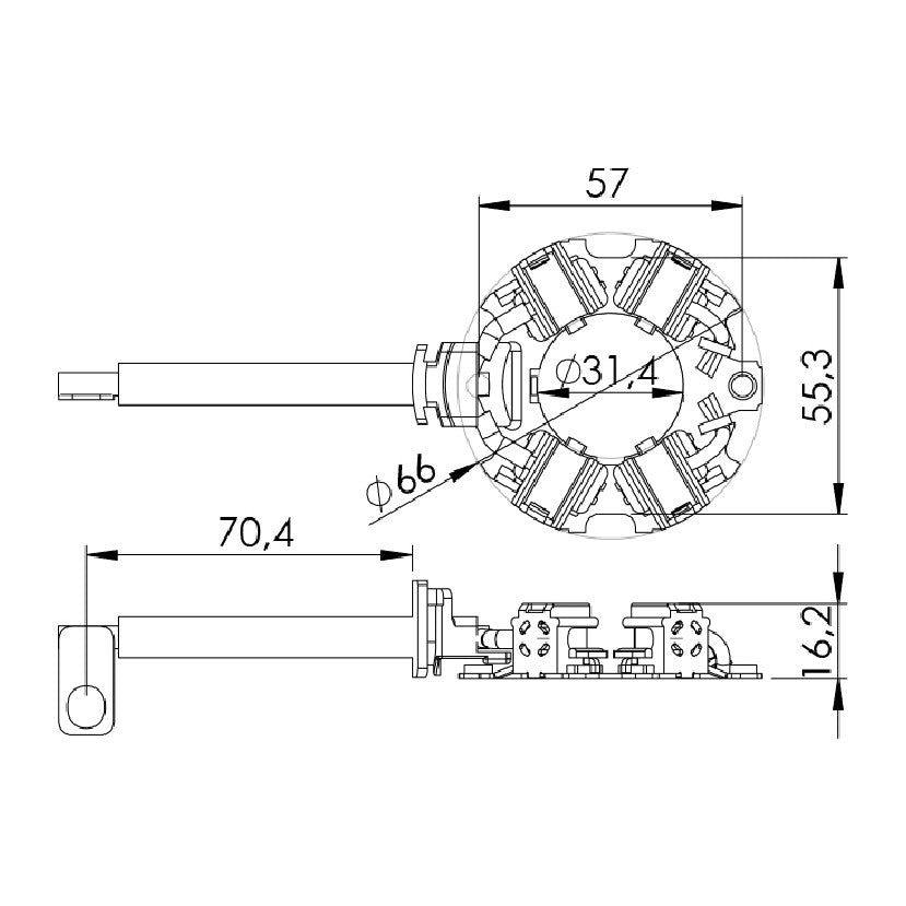 Porta Escovas para Motor de Partida com 4 Escovas - Unifap - 1.180/4 - (3)