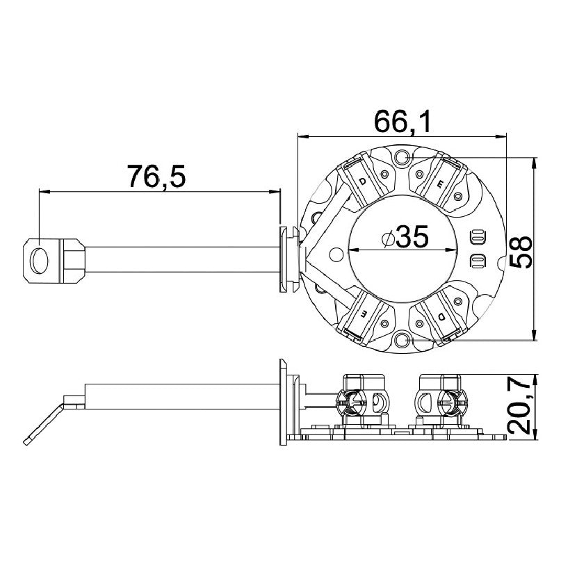 Porta Escovas para Motor de Partida com 4 Escovas - Unifap - 1.193/4 - (3)