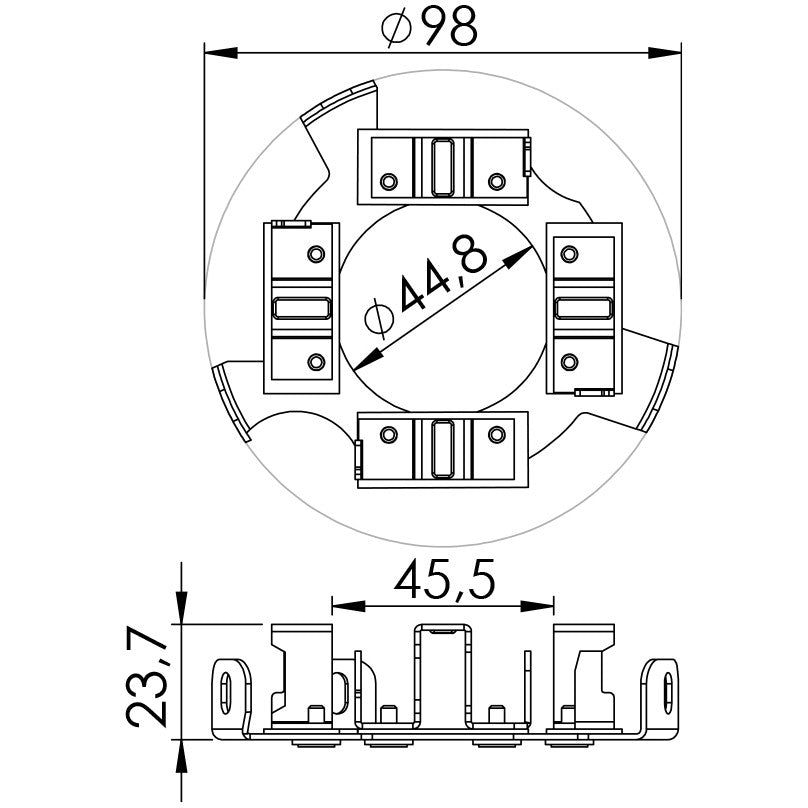 Porta Escovas para Motor de Partida com 4 Escovas - Unifap - 1.201/4 - (3)