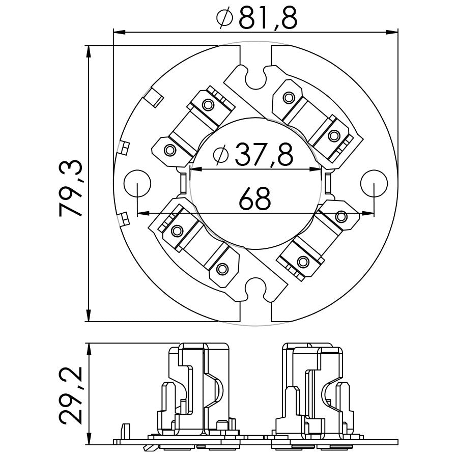 Porta Escovas para Motor de Partida com 4 Escovas - Unifap - 1.211/4 - (3)