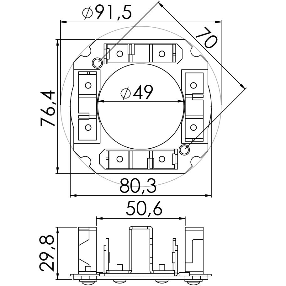 Porta Escovas para Motor de Partida com 4 Escovas - Unifap - 1.213/4 - (3)