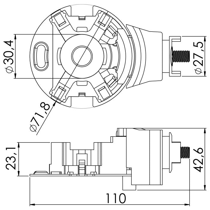 Porta Escovas para Motor de Partida com 4 Escovas - Unifap - 1.216/4 - (3)