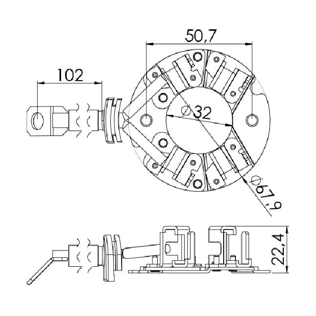 Porta Escovas para Motor de Partida com 4 Escovas - Unifap - 1.228/4 - (3)