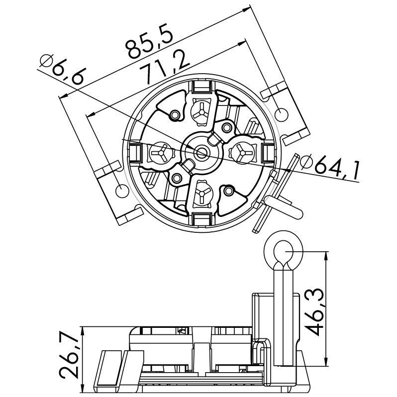 Porta Escovas para Motor de Partida com 4 Escovas - Unifap - 1.232/4 - (3)