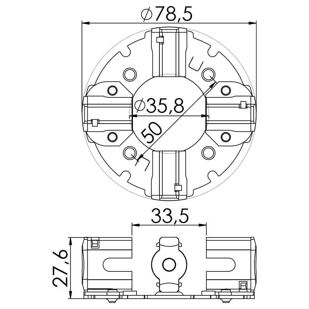 Porta Escovas para Motor de Partida com 4 Escovas - Unifap - 1.236/4 - (3)