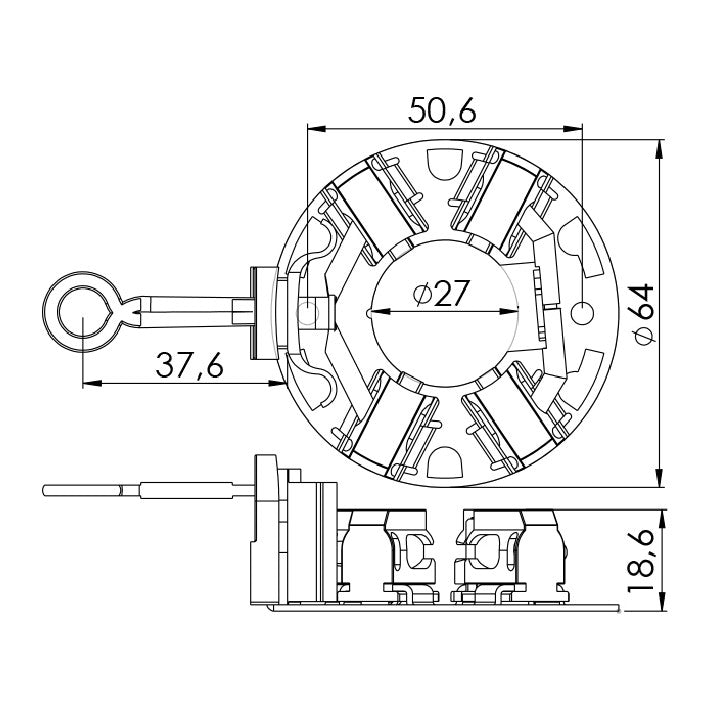 Porta Escovas para Motor de Partida com 4 Escovas - Unifap - 1.250/4 - (3)