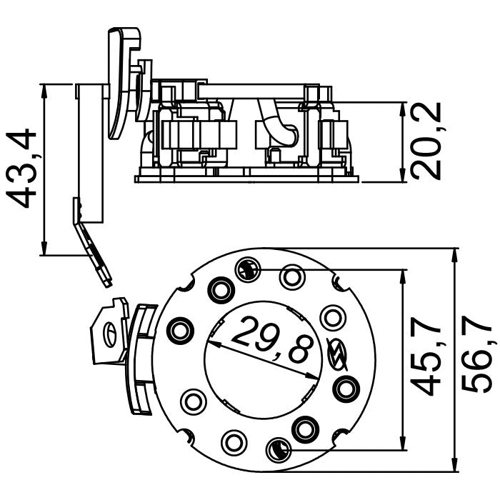 Porta Escovas para Motor de Partida com 4 Escovas - Unifap - 1.261/4 - (3)