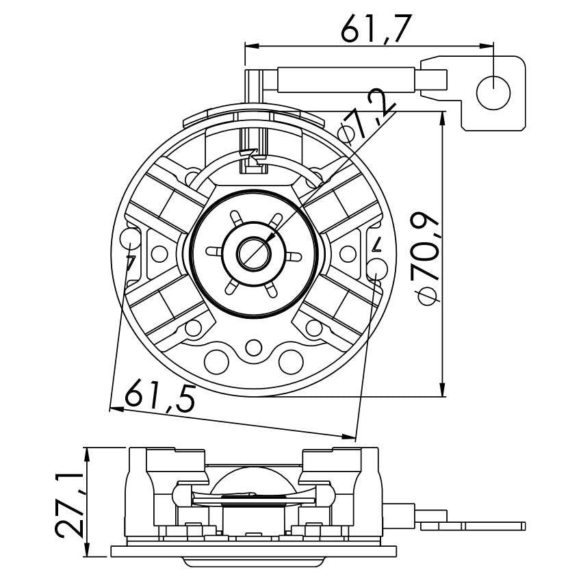 Porta Escovas para Motor de Partida com 4 Escovas - Unifap - 1.297/4 - (3)
