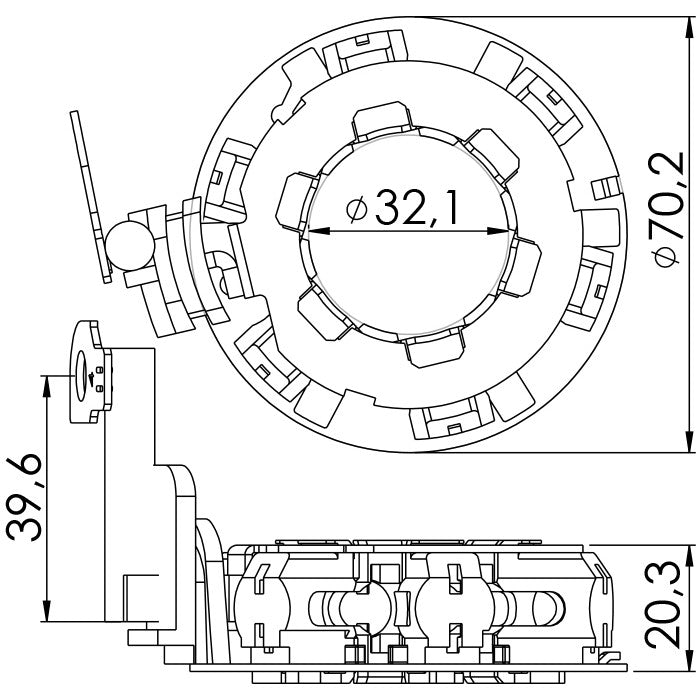 Porta Escovas para Motor de Partida com 6 Escovas - Unifap - 1.305/6 - (3)