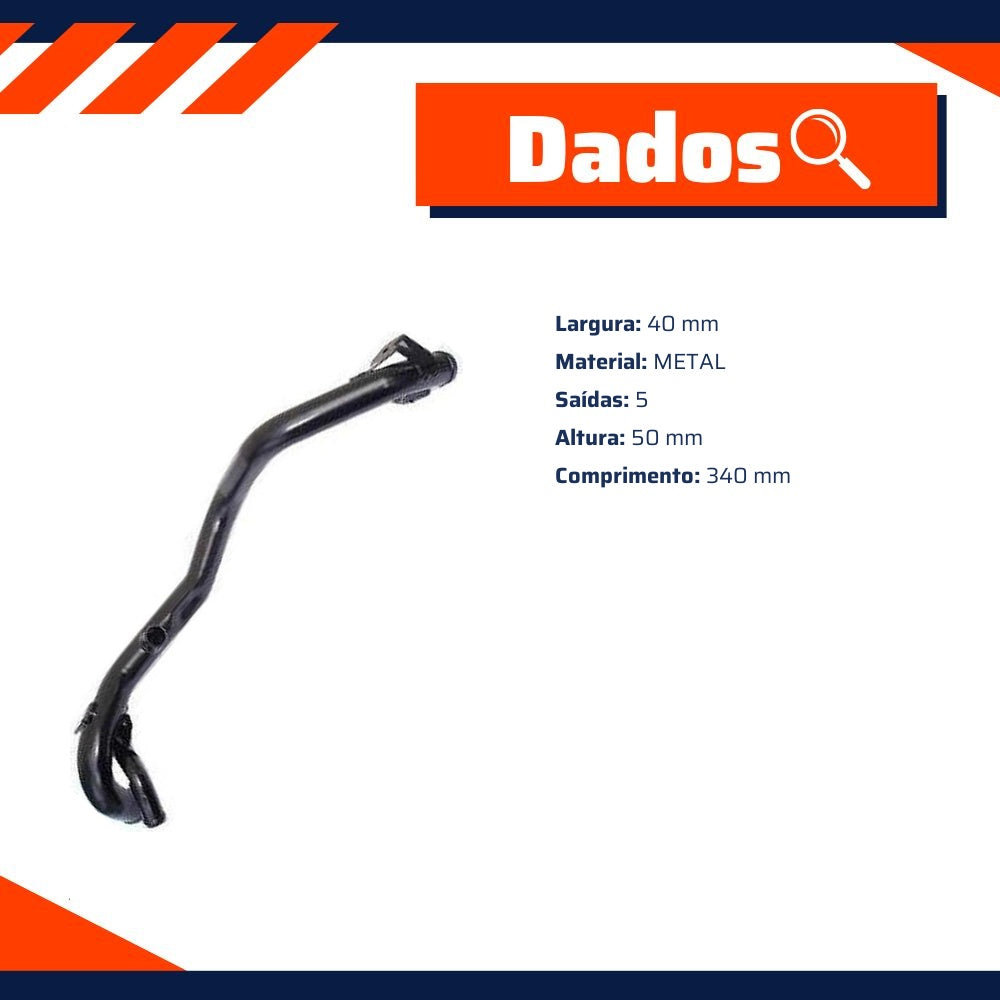 Tubo de Arrefecimento do Motor para Volkswagen Amarok - Valclei - VC-100.D - (2)