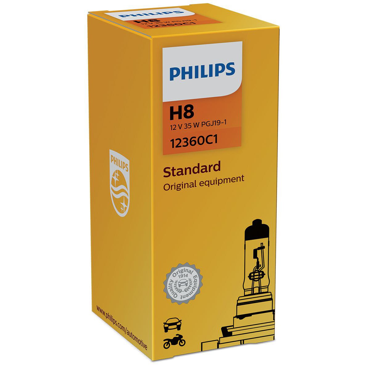 Lâmpada H8 Halogena 35W 12V - Philips - 12360C1 - (4)