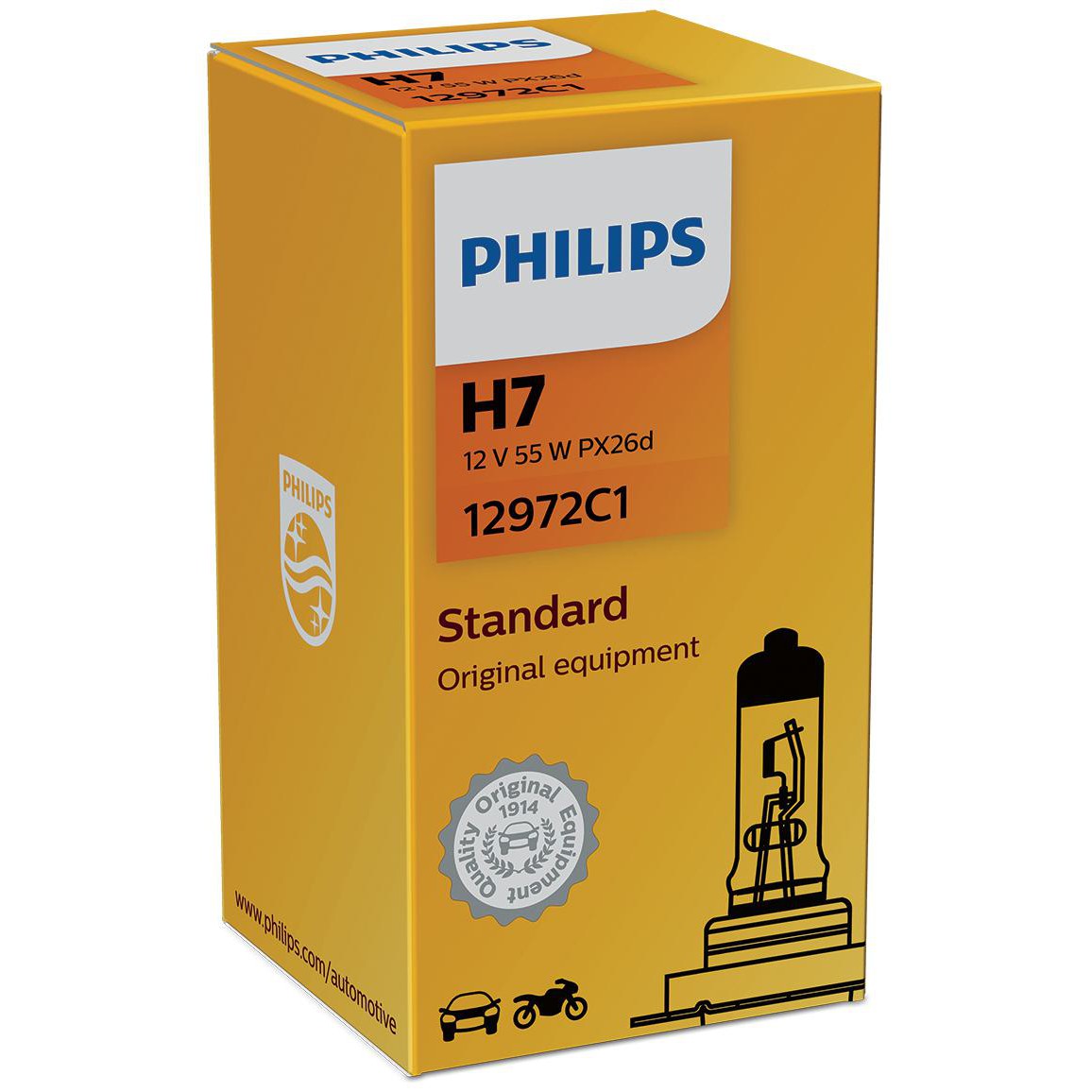 Lâmpada H7 Halógena 55W 12V - Philips - 12972C1 - (4)